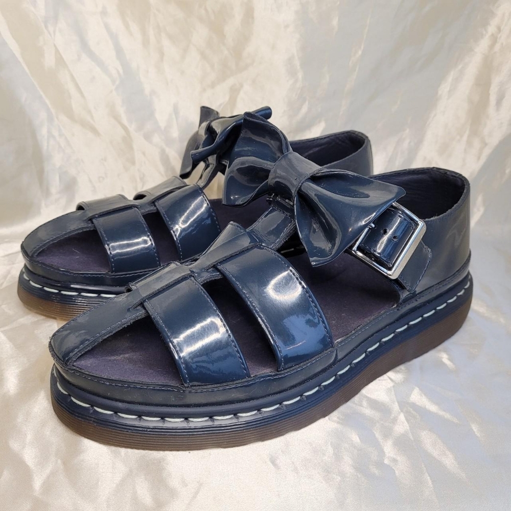 Dr. Martens x Agyness Deyn Aggy Bow sandals in Blue